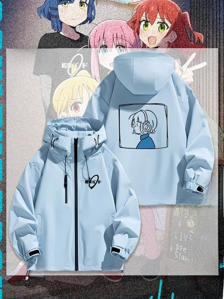 

Anime Collaborative ex Jaet Waterproof Windproof Dustproof Ro Music Theme Outerwear Coat for Teens And Young Adults