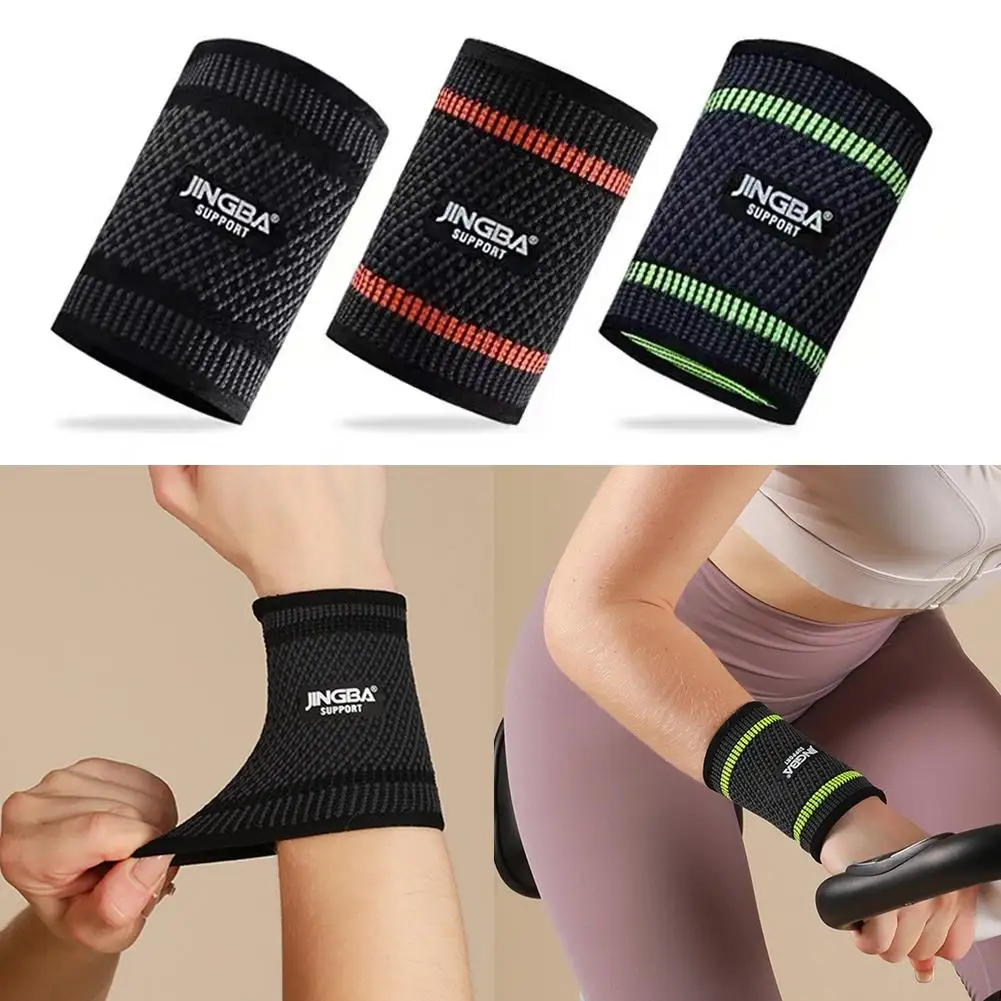 Muñequera protectora para gimnasio, muñequera de soporte para levantamiento de pesas, bandas de sudor para baloncesto, Protector de tenis, bádminton S0X8