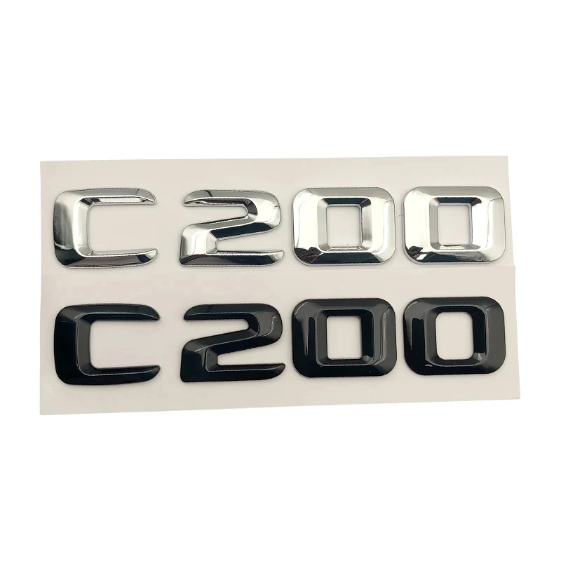 3D ABS Black Logo C200 C180 C300 C400 C220 Emblem Letters Sticker Car Trunk Badge For Mercedes Benz W203 W204 W205 Accessories view 5
