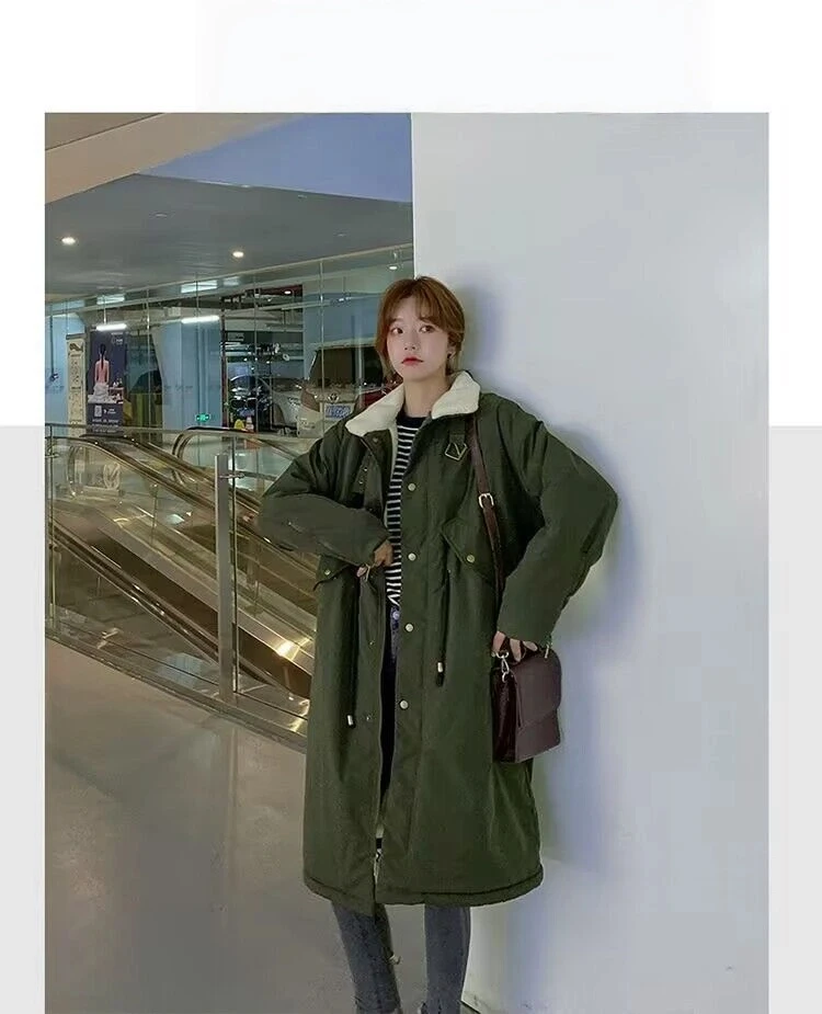 Down Cotton Parkas Jacket Women's Mid-length Over The Knee 2025 New Korean Loose Fashion Winter Padded Female Thickened
