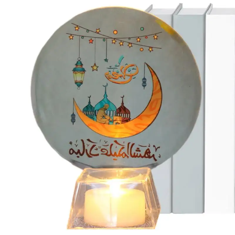 Eid Decoration Lamp Light Eid Decorations Desk LED Night Lamp Home Decor Eid Candle Lights Table Centerpieces Eid Tabletop Decor