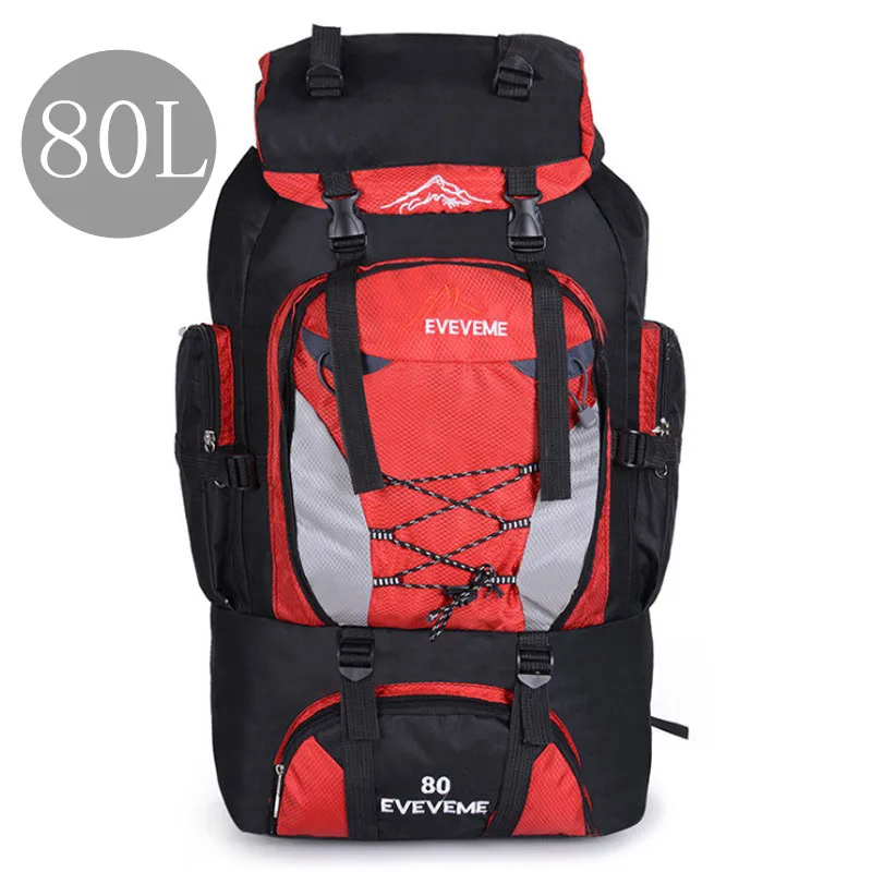 Men\'s 80L Large Hiking Mountaineering Backpack Climbing Hiking Backpack Camping Backpack Sport Outdoor Rucksack Bag