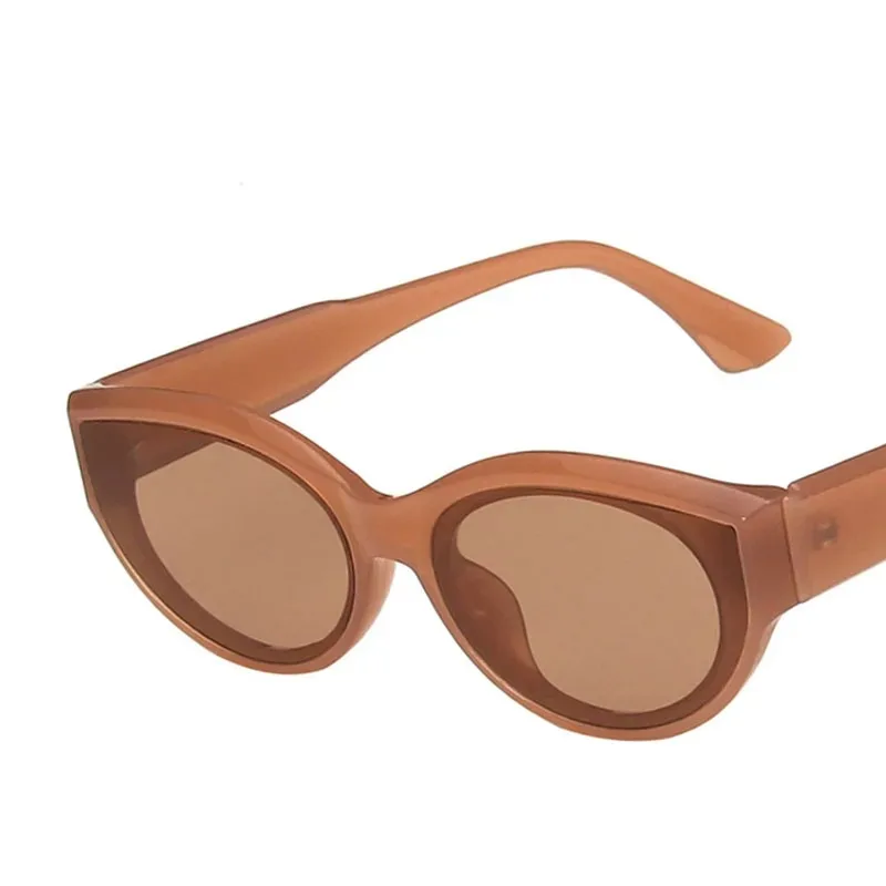 

Fashion Cat Eye Sunglasses Women Hip-hop Oval Designer Black Eyeglasses Sun Glasses for Female Mirror UV400 Eyewear Shades
