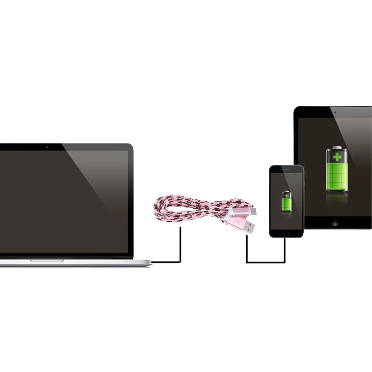 Ladekabel Datenleitung High Speed USB Schnellladung Handy Ladegeräte Kabel Typ