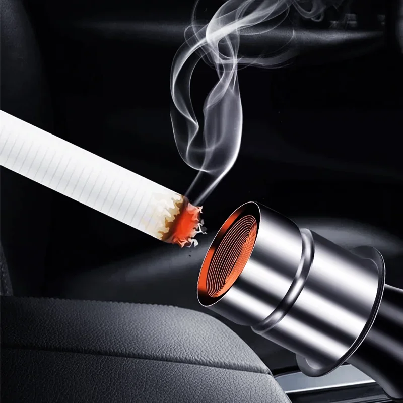 Metal Car Windproof Portable flameless Cigarette Lighter For Skoda Octavia Rapid Kodiaq Superb Derivative Karoq Fabia Kamiq