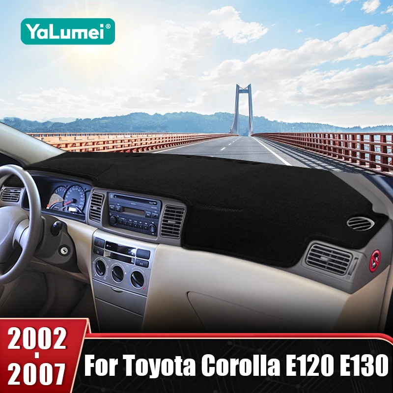 

Car Dashboard Cover Avoid Light Non-Slip Pad Anti-UV Mats Accessories For Toyota Corolla E120 E130 2002 2003 2004 2005 2006 2007