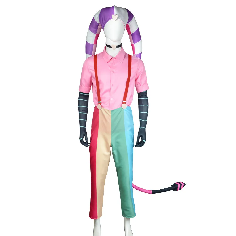 

Fulujiacos Fizzarolli Cartoon Helluva Cosplay Boss Costume Hat Tail Full Set