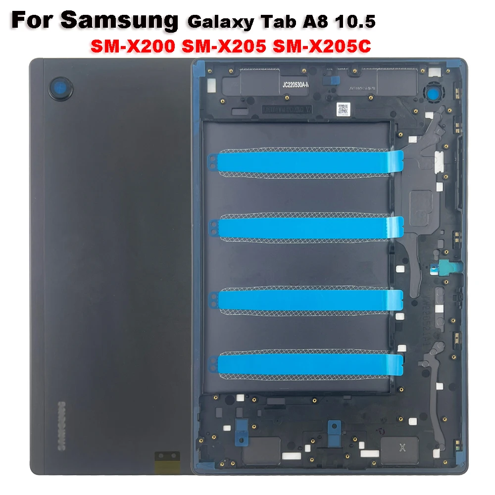 For Samsung Galaxy Tab A8 10.5 SM-X200 SM-X205 SM-X205C X200 X205 X205C Shell Battery Cover Back Housing Back Cover Replace Rear