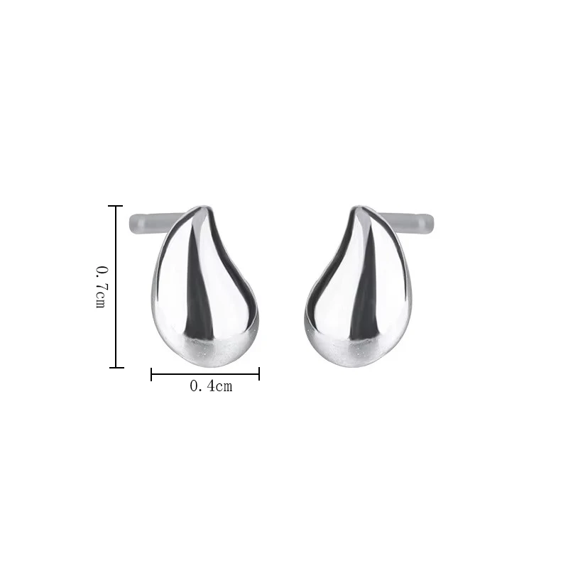 VENTFILLE 925 Sterling Silver Geometric Oval Earrings For Women Water Drop Shaped Personality Jewelry Creative Trendy 2021 New