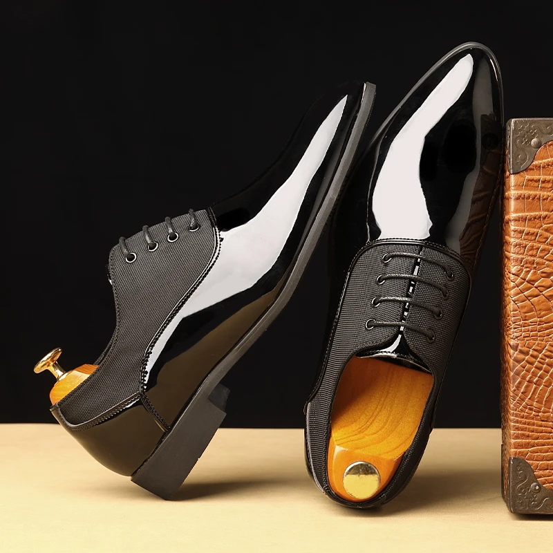 وأشار الرجال انكلترا فستان غير رسمي الأحذية ، الذكور العودة إلى الوطن الأحذية ، الزفاف الرسمي أوكسفورد ، أسود ، أبيض ، الأحمر المرقعة