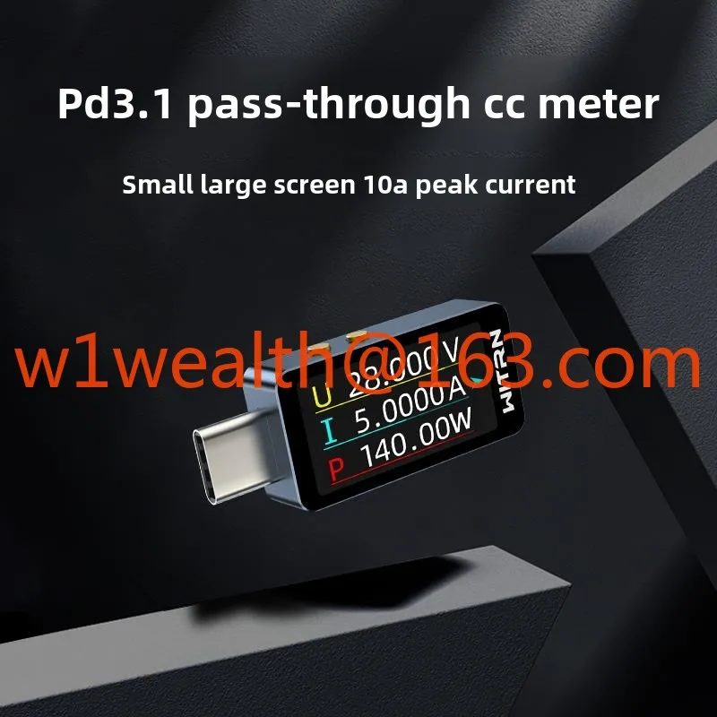 CC1 Dimensionale Vereenvoudigde USB Spanning Ampèremeter Tester PD3.1 Digitale Display 28VType-c Meter Power Meter WITRN