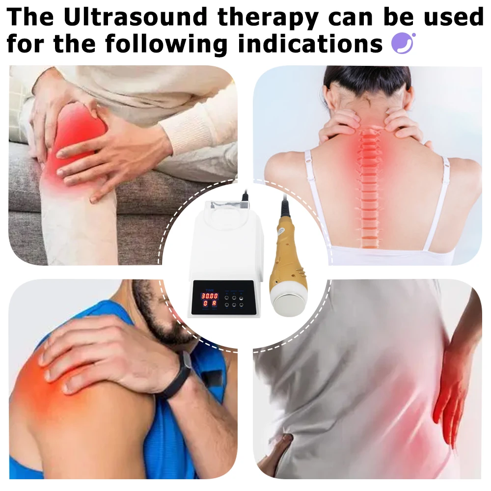 Newest Ultrasonic Therapy Machine Portable Beauty Massage Muscle Pain Relief Massager 1Mhz Physiotherapy Ultrasound Instrument