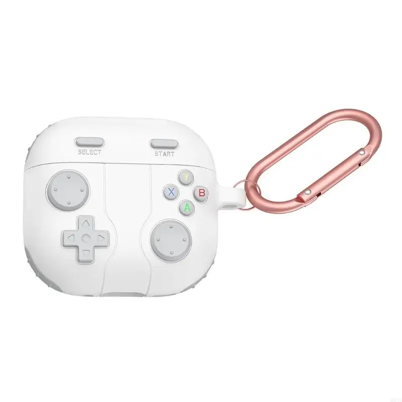 203A Hải quan phù hợp với vỏ silicon bảo vệ cho AirPods4 Case với thiết kế máy chơi game và clip carabiner