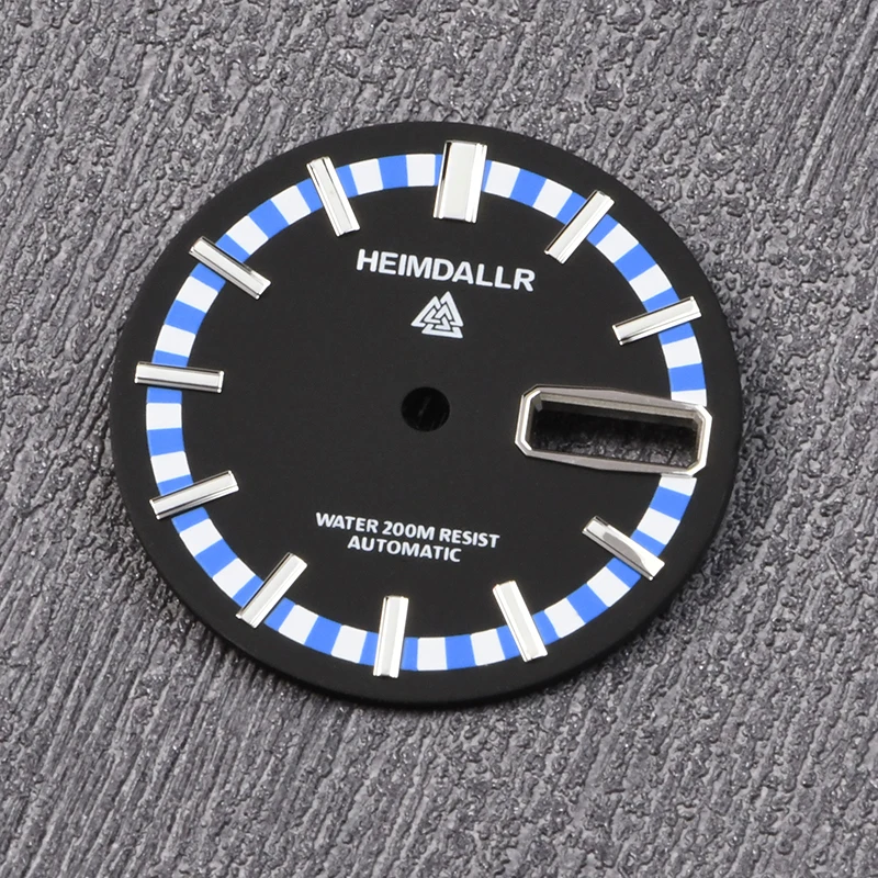 

Heimdallr For NH36A movement 28.5mm watch dial 3.8 O'clock Crown C3 luminous HEIMDALLR watch dial fit diving watch