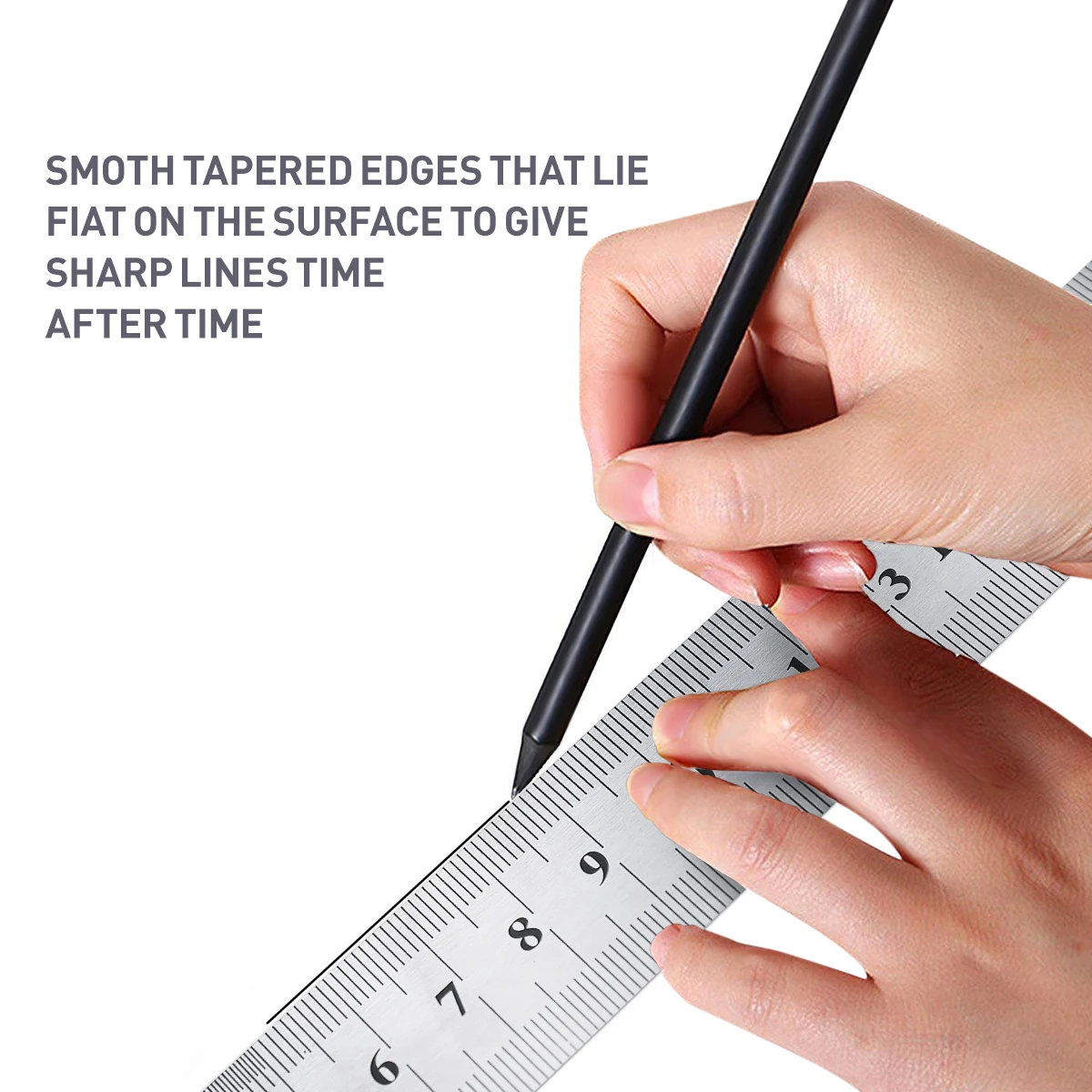 

3pcs Stainless Steel Ruler 20Cm 30Cm 40Cm Precision Double Side Scale Metal Rule School Office Engineering Drawing Tool