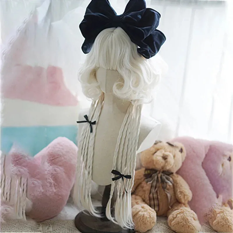 

CyHalloween Лолита Косплей Парик Кремово-Белый Синтетический Длинный Прямой Парик Аниме Coser Милая Девушка Парик Высокого Качества Ежедневная Вечеринка