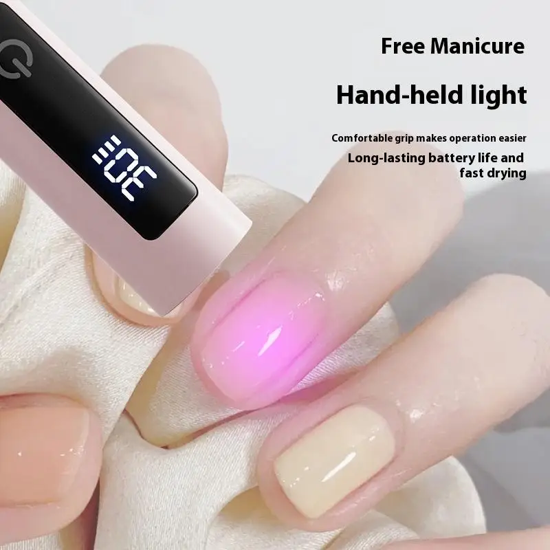 Mini Handheld UV Draadloze Nagellamp Gel Nagel UV Lamp Met LED Display Kleine Draagbare Lichttherapie Lamp Nagel