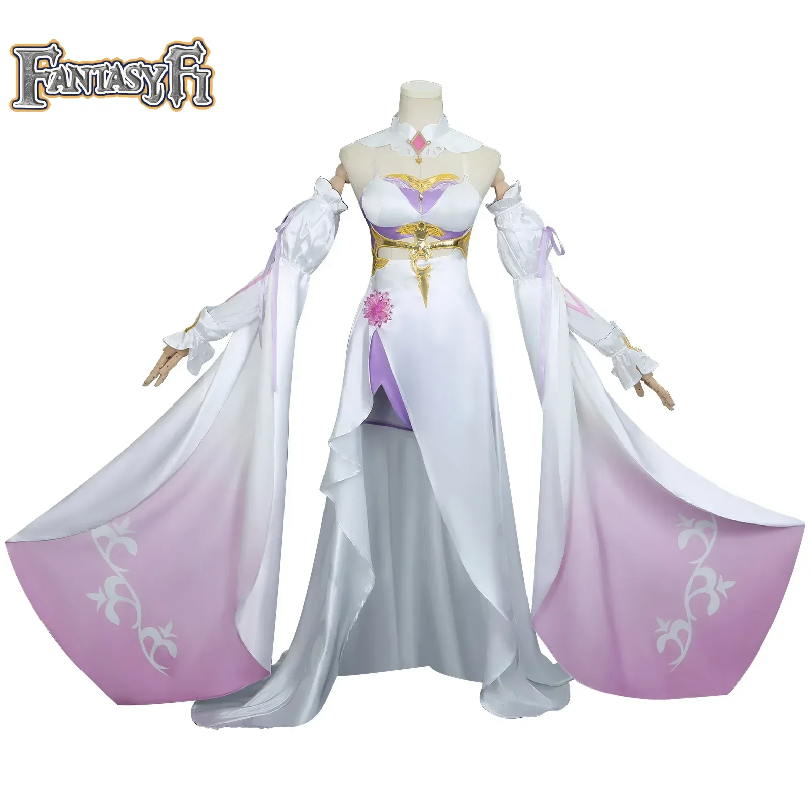 لعبة هونكاي إمباكت 3 إليسيا لعبة كوسبلاي زي الملاك يعود مسحوق أبيض موحد شعر مستعار مثير كرنفال حفلة عيد الميلاد البدلة