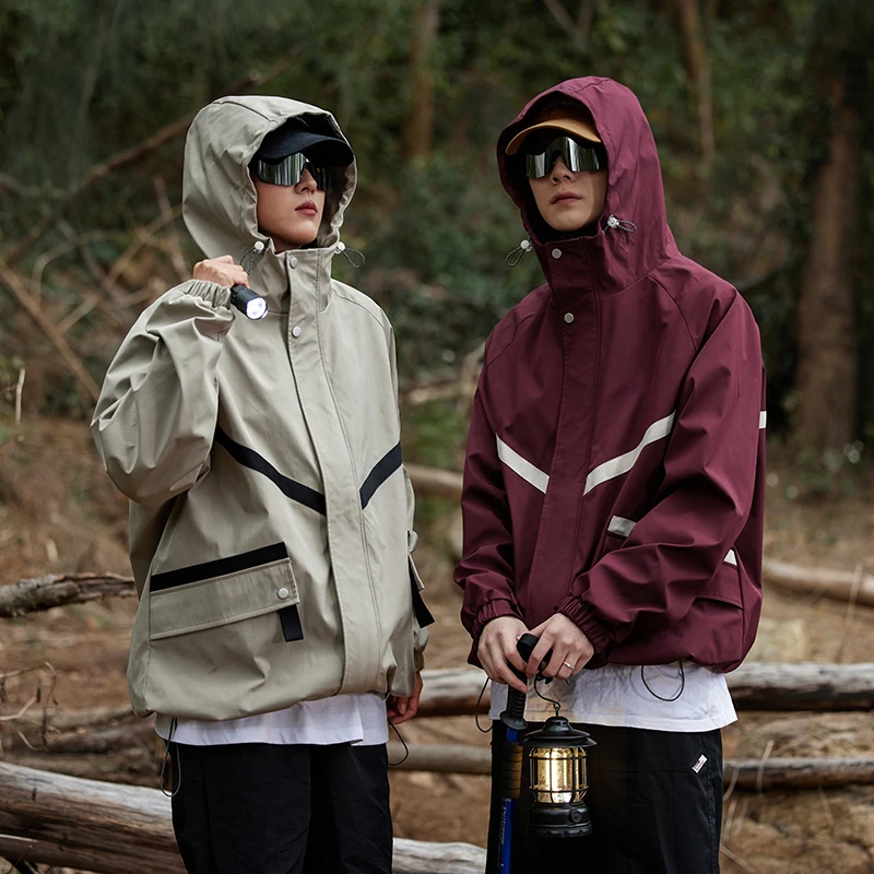 

Дышащая мужская походная повседневная ветровка, новая водонепроницаемая уличная лыжная толстовка с капюшоном, женская легкая весенне-осенняя верхняя одежда