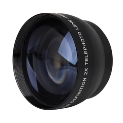 52mm 2X powiększenie teleobiektyw do AF-S 18-55mm 55-200mm obiektyw aparatu