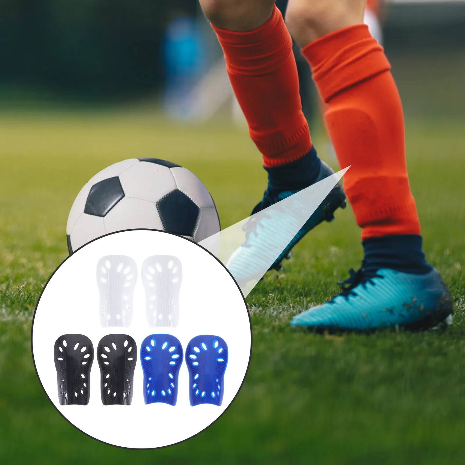 

3 Pairs Kids Football Guard Plate Shin Pads Calf Gears Soft Soccer Black Breathable Guards Protective Child