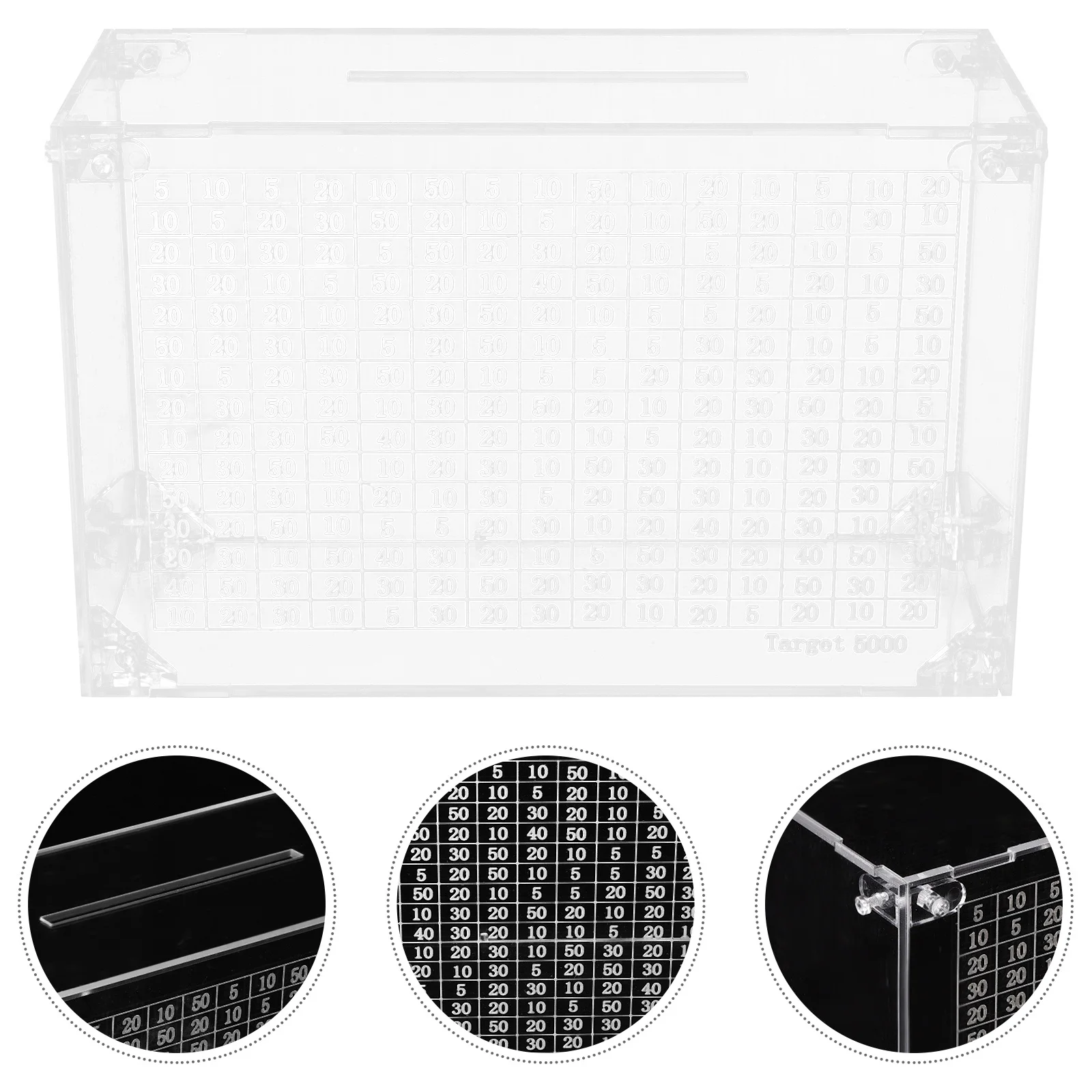

With Counter Piggy Bank Clear Money Saving Pot Cylinder Container for Fund Jar Acrylic