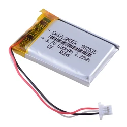 3.7V 600mAh 602535 Rechargeable li Polymer Battery For GPS MiVue 366 368 388 Mio 358P 658p papago HP F210 F300 F200 car DVR
