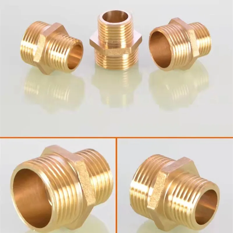 

Brass Pipe Hex Nipple Fitting Quick Coupler Adapter 1/8 1/4 3/8 1/2 3/4 1 BSP Male to Male Thread Water Oil Gas Connector