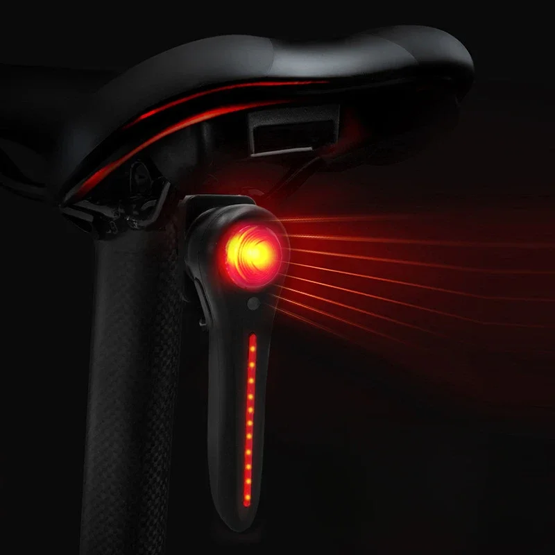 

Bicycle Rear Light Brake Sensor IPX6 Linear Flowing Flashing Taillights Intelligent Light Sensing Rechargeable LED