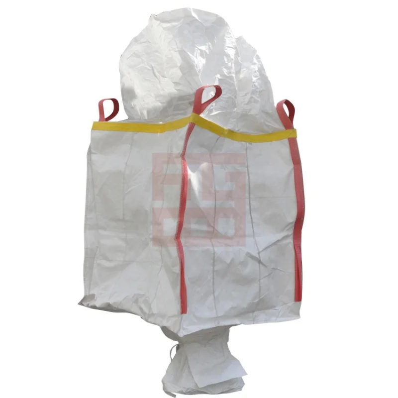 Customized product、Factory direct supply cheap fibc bag, 1 ton 1.5 ton 2 ton plastic jumbo bag, white pp bulk bag for