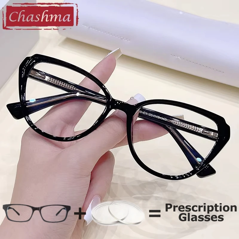 

Women TR90 Glasses Prescription Lenses Myopia Cat Eye Light Optical Recipe Reading Glasses Spring Hinge Teens Eyeglasses