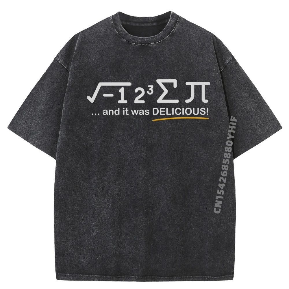 

Mens Printed Shirt I Ate Some Pi Pi Day & Math Lover Graphic Tees Mens Gifts Leisure Washed Tops T Shirt