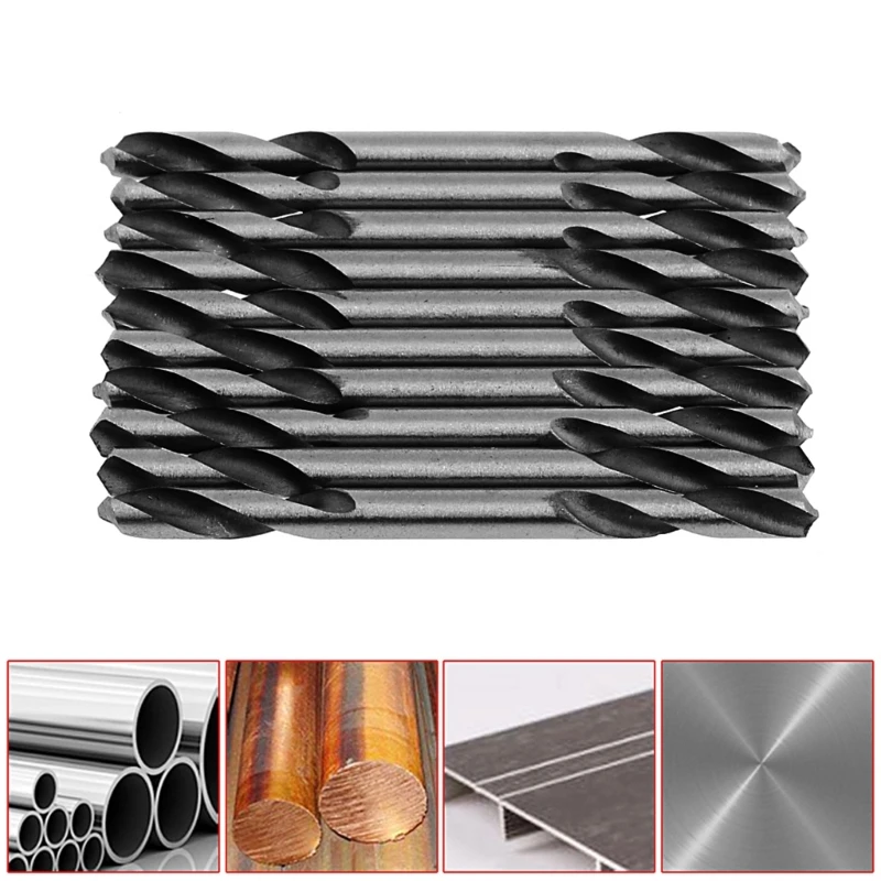 A2UD 10 unidades 3,5 mm HSS torção dupla ponta dupla Broca conjunto ferramentas Broca