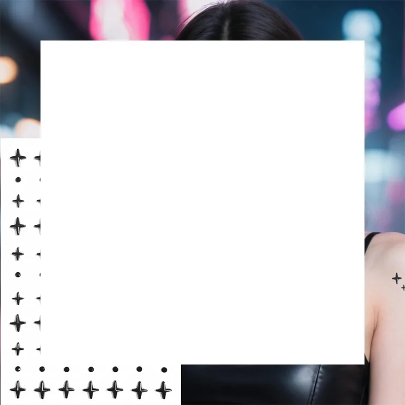 1 ورقة غير ثقب الشفاه الأظافر ملصق الذاتي لاصق مقاوم للماء قابلة لإعادة الاستخدام وهمية الشفاه مسمار الحاجب الدائري الجسم البطن زر مجوهرات #1