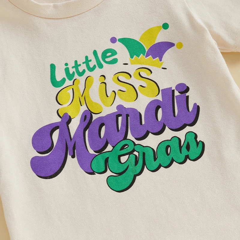 Camiseta de verano para niño y niña con estampado de letras, manga corta, cuello redondo, camisetas gráficas informales