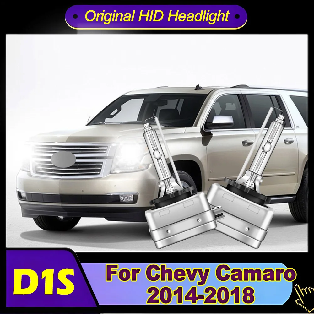 

2PCS D1S Xenon Headlight 6000K Super Bright Original HID Headlamp Low Beam Bulb For Chevy Camaro 2014-2017 2018 Plug and Play