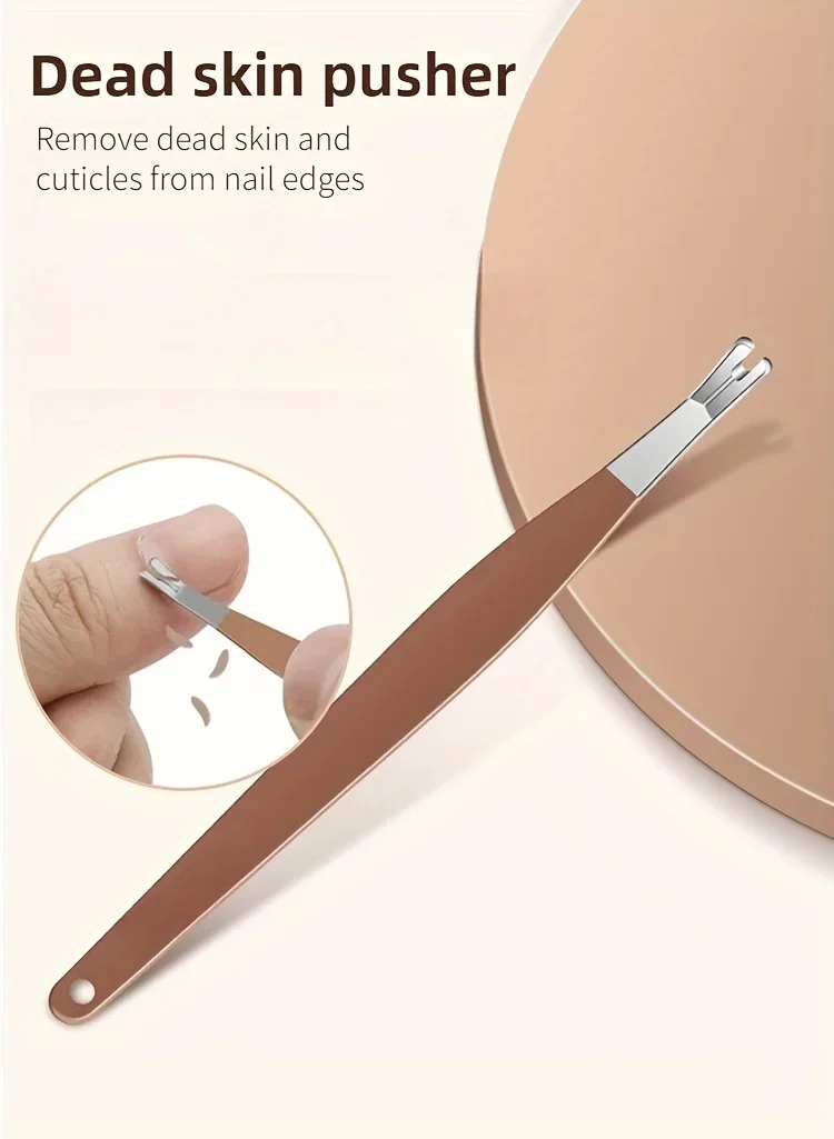 7-teiliges Edelstahl-Nagelpflegeset Anti-Spritz Tragbares Maniküre-Set Nagelknipser, Feile und Trimmer Ideal für Zuhause und Reisen – Detail 6