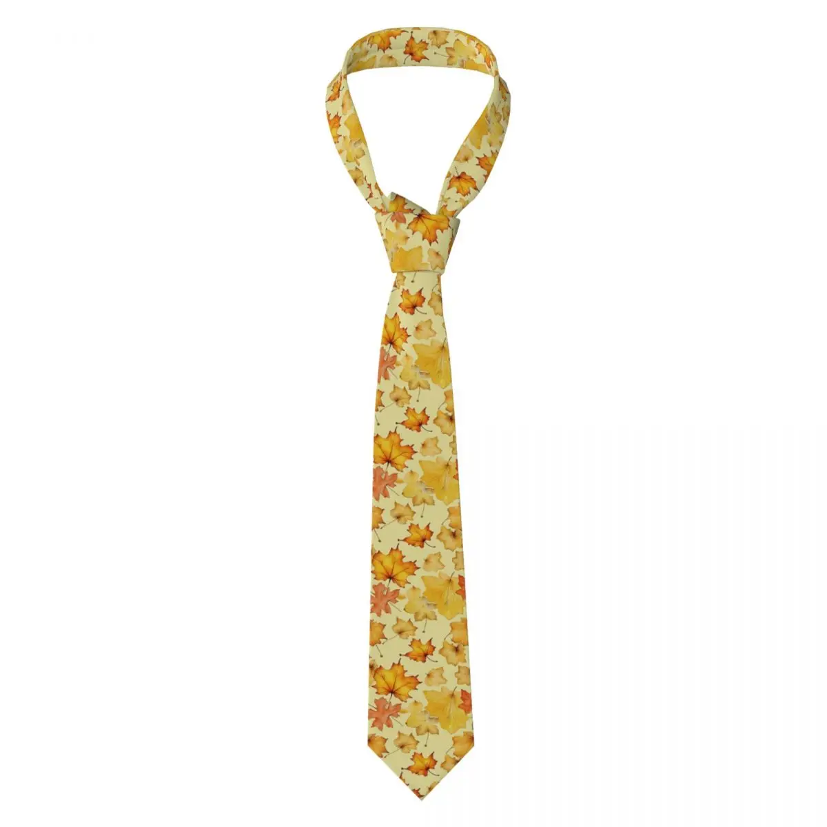 Custom Thanksgiving Colorful Maple Leaf Fashion Tie Men Mens Suit Tie For Thanksgiving Day