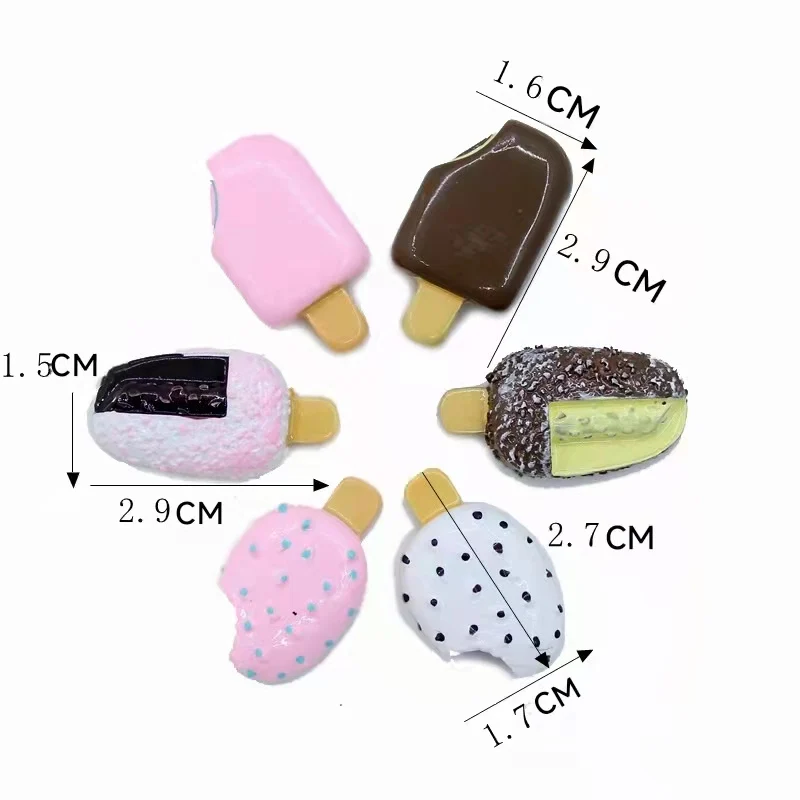 10pcs Cold Drink Imitation Ice Cream Accessories Christmas Candy Material House Decoration Diy Décor Children Toys