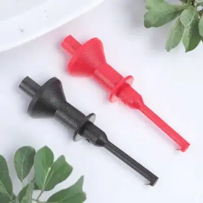 2Pcs Testing Hook Clips 4mm Plug-in Probe Clamps Multimeter Test Lead Clip Mini Electronic Repair Tools Testing Hook Clip