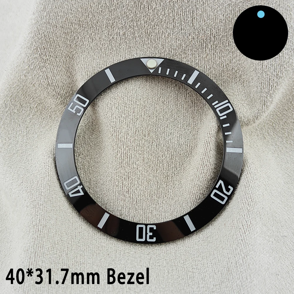 ForgeLink 40mm Lünetteneinlagen GMT Uhrenlünette 40mm * 31,7mm Keramik-Lünetteneinlage Passend für 42mm bis 44mm Taucheruhrengehäuse Uhrenring – Detail 2