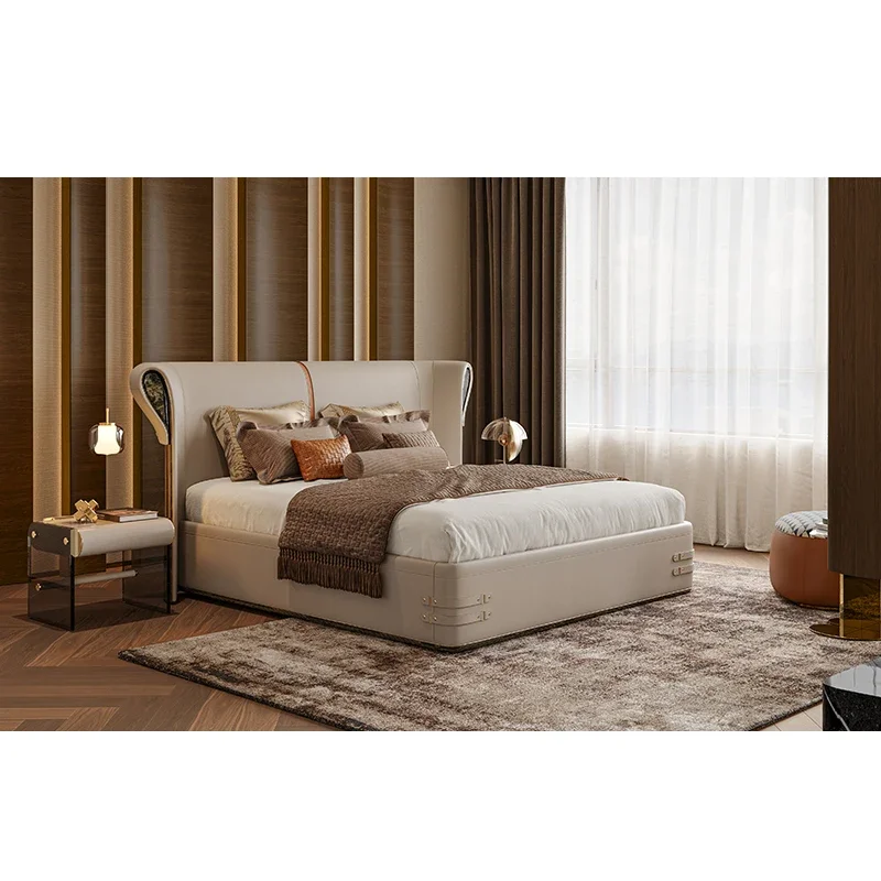 Italian minimalist bedside table, high-end modern side bedroom small C