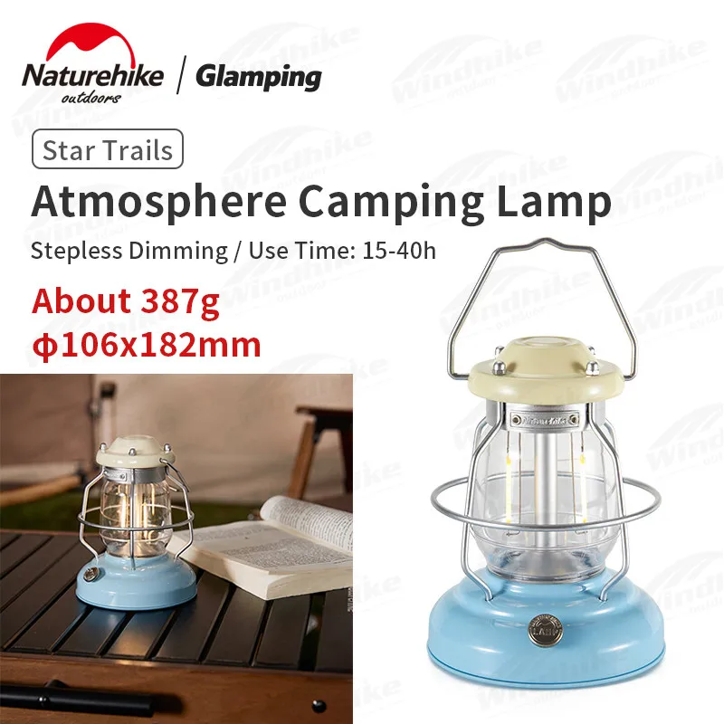 

Naturehike Outdoor Tent Light Mini Lamp 387g Portable Lantern Adjustable Luminance Durable Waterproof 40h Runtime Camping Light