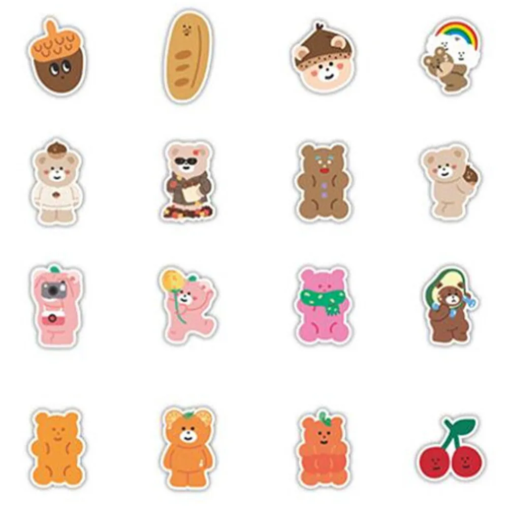 ملصقات جرافيتي على شكل دب كرتوني ، كمبيوتر محمول ، حقيبة ، خوذة ، كوب ماء ، هاتف محمول للثلاجة ، ديكور لطيف ، 50 * #5