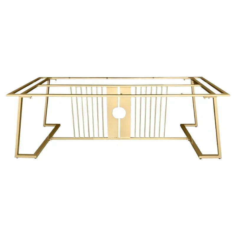 

New Chinese metal wrought iron coffee table foot bracket dining foot rock slab desk rack tea table tea