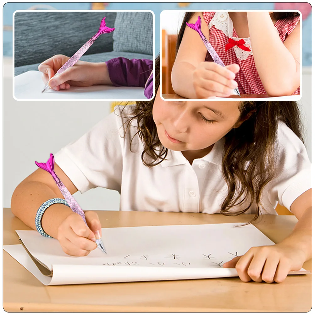 

8pcs Mermaid Tail Design Delicate Sign Smooth Writing Portable Multi-Function Gel Pens For Students Household Office Use