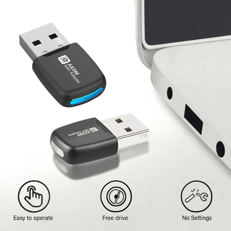 AX300 واي فاي USB استقبال WIFI6 محول واي فاي عصا 2.4Ghz اتصال لاسلكي بالشبكات لأجهزة الكمبيوتر المحمولة سطح المكتب بدون سائق