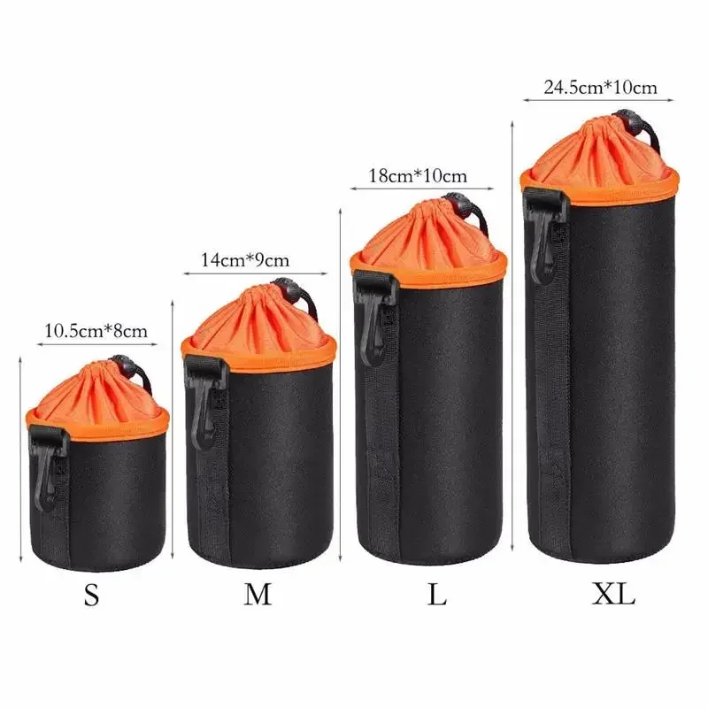 Camera Lens Pouch Bag Neoprene Waterproof Soft Video Camera Lens Pouch Bag Case For Canon Nikon Sony for Most Digital SLR Camera