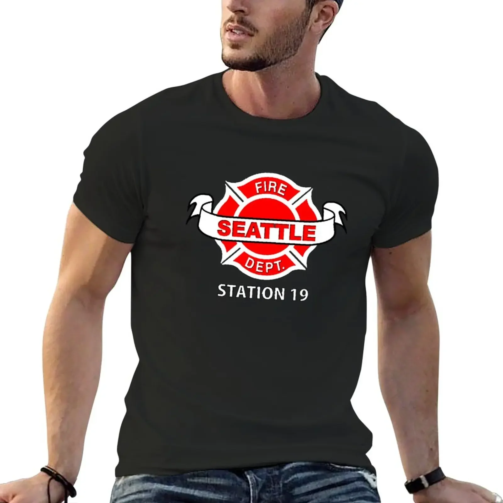 Station 19 Work T-Shirt shirts graphic tees Blouse black t shirts for men Anime Graphic T-shirts for Men Clothing Women Tees