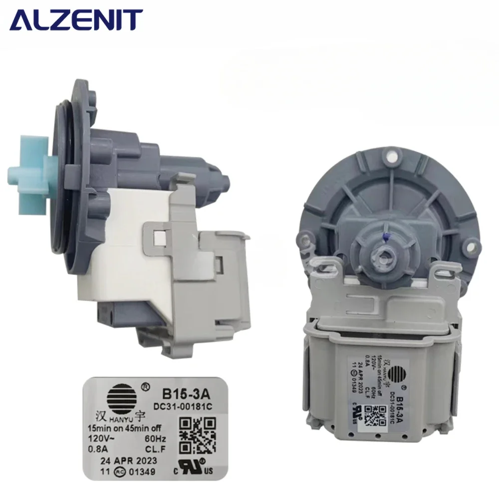 

New Drain Water Pump Assembly For Samsung Washing Machine DC31-00181C B15-3A 120V 60HZ Drainage Motor Washer Parts